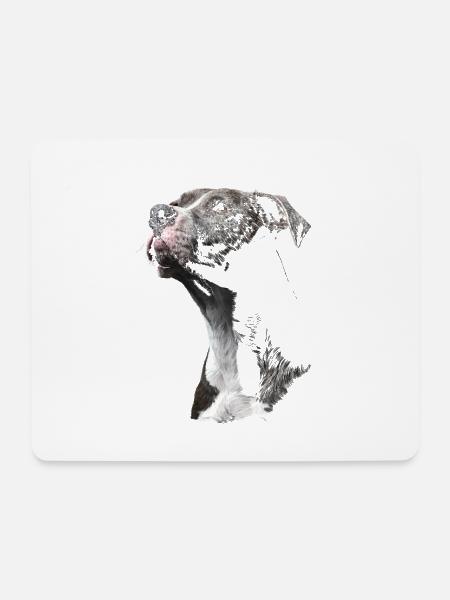 Staffordshire Bullterrier - Mousepad (Querformat) - Weiß