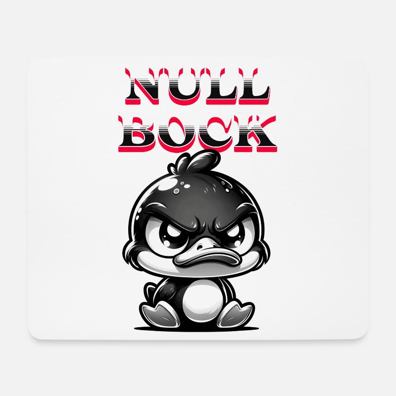 NULL BOCK - Mousepad (Querformat) - Weiß