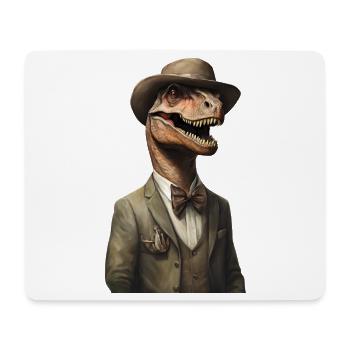 Dapper Dinosaur Portrait - Mouse Pad (horizontal) - white - Front
