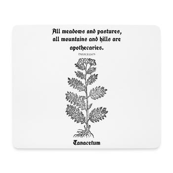 Lateinisches Zitat von Paracelsus – Tansy Illustration - Mousepad (Querformat) - Weiß - Vorne
