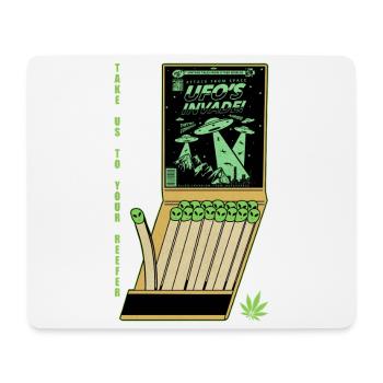 UFO Invasion Vintage Poster Design - Mouse Pad (horizontal) - white - Front