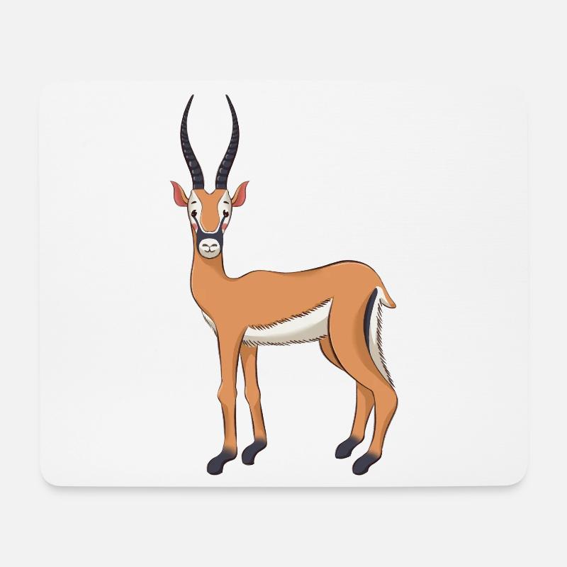 Antilope - Mousepad (Querformat) - Weiß