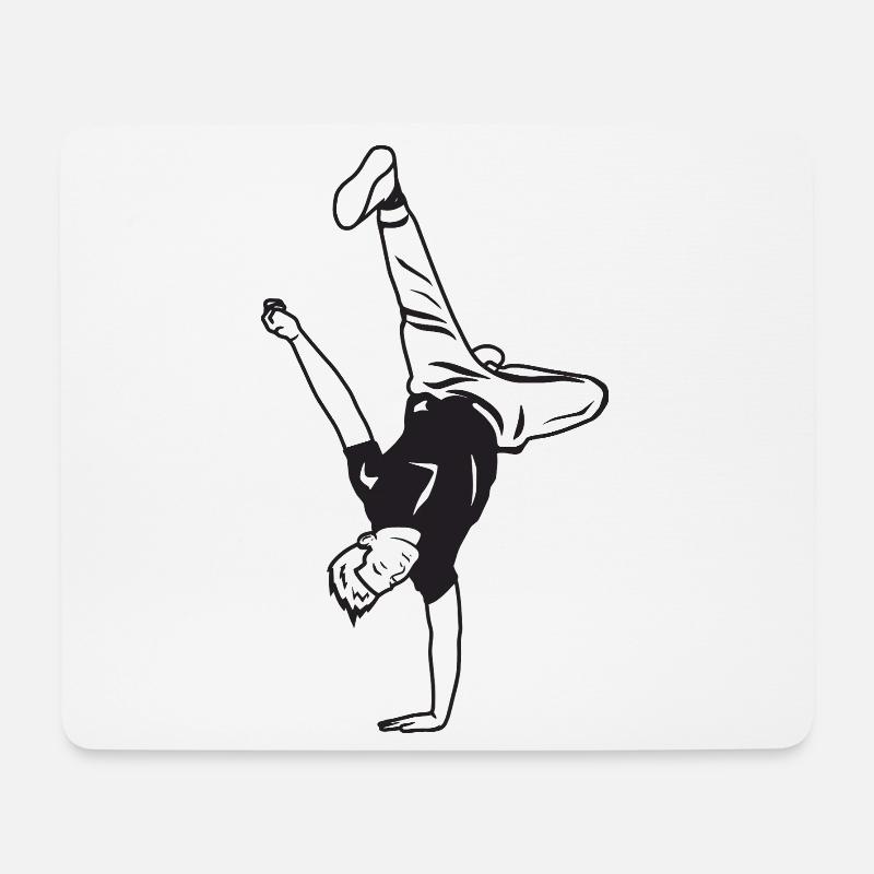 B Boy - Mousepad (Querformat) - Weiß