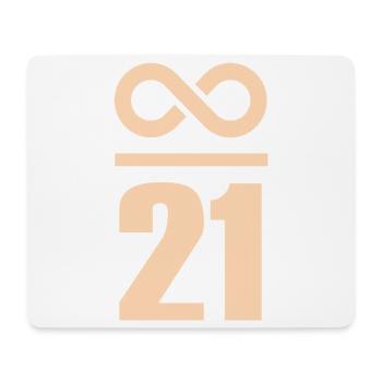 Unendlich durch 21 Millionen Bitcoin Unendlich  - Mousepad (Querformat) - Weiß - Vorne