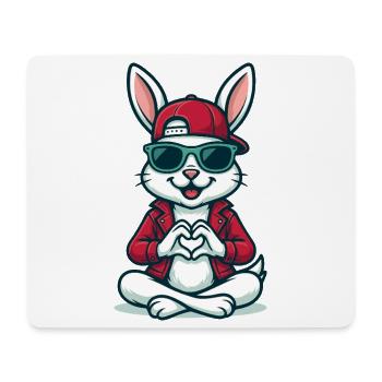 Chill Heart Bunny - Mouse Pad (horizontal) - white - Front