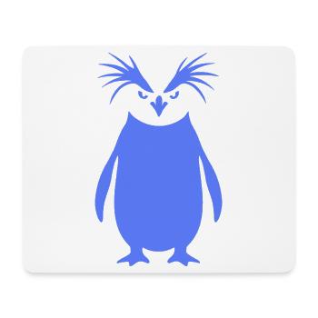 Art minimaliste de la silhouette du pingouin empereur - Tapis de souris (format paysage) - blanc - Devant