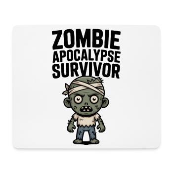 Survivant de l’apocalypse zombie - Tapis de souris (format paysage) - blanc - Devant