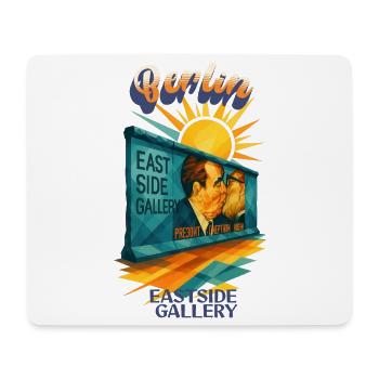 Berlin - EAST-SIDE GALLERY - Urban Retro Dreams - Mouse Pad (horizontal) - white - Front