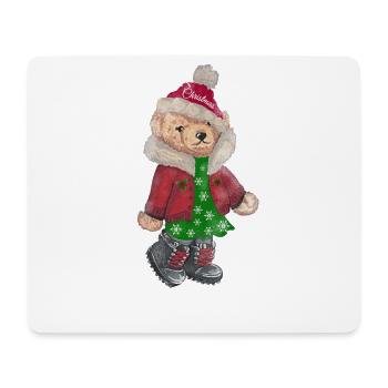 Christmas Bear, Christmas gift - Mouse Pad (horizontal) - white - Front
