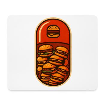 Drôle de hamburger Stack Lover Design - Tapis de souris (format paysage) - blanc - Devant