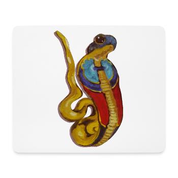Art du serpent coloré - Wadjet Égypte ancienne - Tapis de souris (format paysage) - blanc - Devant
