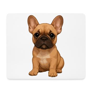 Frans_Bulldog_puppy_lief - Mouse Pad (horizontal) - white - Front