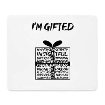 I am gifted - Tapis de souris (format paysage) - blanc - Devant