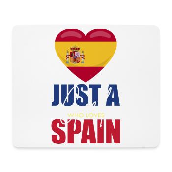Drapeau Coeur Espagne Motif Amour - Tapis de souris (format paysage) - blanc - Devant
