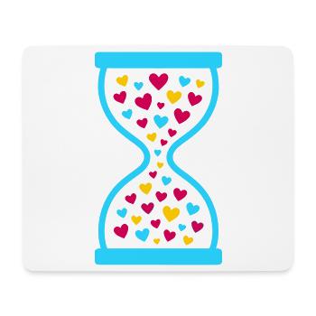 Love Never Stops-Hourglass of Timeless Love  - Mouse Pad (horizontal) - white - Front