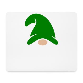 Nain de jardin en chapeau vert - Tapis de souris (format paysage) - blanc - Devant