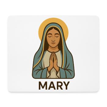 Mary – sign of humility - Mouse Pad (horizontal) - white - Front