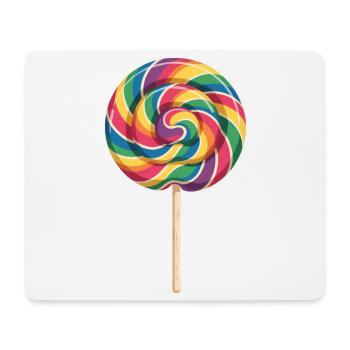 Bunter Regenbogen Lolli Spiral Look - Mousepad (Querformat) - Weiß - Vorne