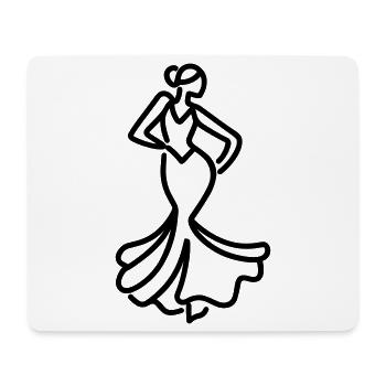 flamenco - Tapis de souris (format paysage) - blanc - Devant