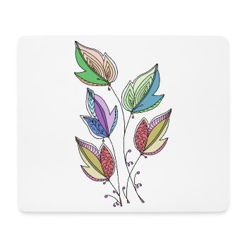 leaves - Mouse Pad (horizontal) - white - Front