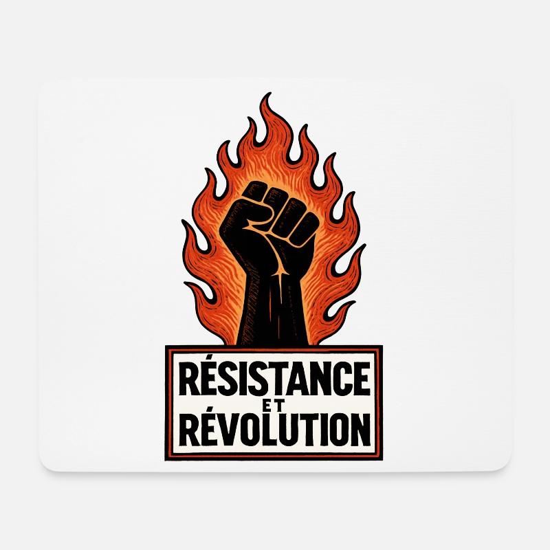 Resistance and Revolution - Strike - People's Struggle - Mouse Pad (horizontal) - white