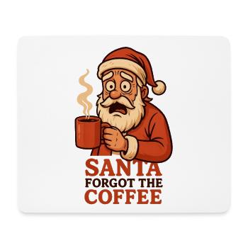 Drôle de Père Noël – Le Père Noël a oublié le café - Tapis de souris (format paysage) - blanc - Devant