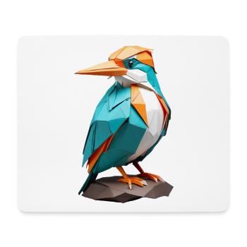 Perroquet géométrique oiseau en turquoise-orange - Tapis de souris (format paysage) - blanc - Devant