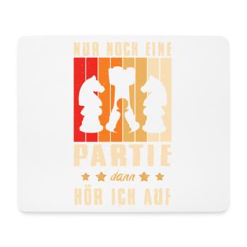 Schachspieler Geschenke Schach Zubehör Schachbrett - Mousepad (Querformat) - Weiß - Vorne