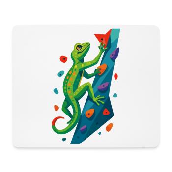 Cadeau de lézard grimpeur de gecko escaladeur de bloc - Tapis de souris (format paysage) - blanc - Devant