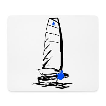 Foiling Moth Sailboat Foil Sailing Dinghy Moth - Mouse Pad (horizontal) - white - Front