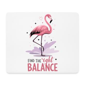 Trouver le bon équilibre Yoga de motivation flamant rose - Tapis de souris (format paysage) - blanc - Devant