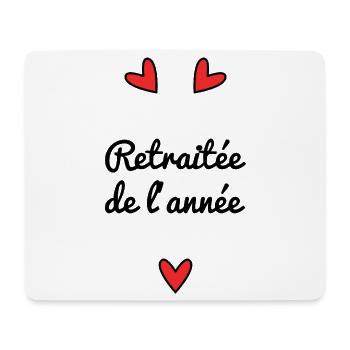 RETRAITEE. RETRAITE. BONNE RETRAITE - Tapis de souris (format paysage) - blanc - Devant