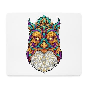 Karneval Eule Verkleidung Fasching Fabeltier - Mousepad (Querformat) - Weiß - Vorne