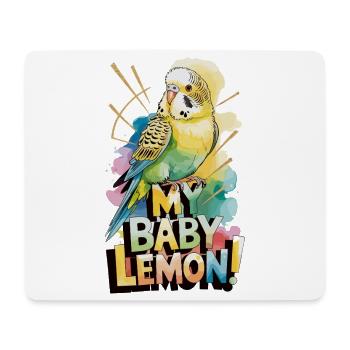 My Baby Lemon Budgie Saying Colorful Parakeet - Mouse Pad (horizontal) - white - Front