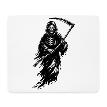 Dark Grim Reaper Skull in Dark Style - Mouse Pad (horizontal) - white - Front