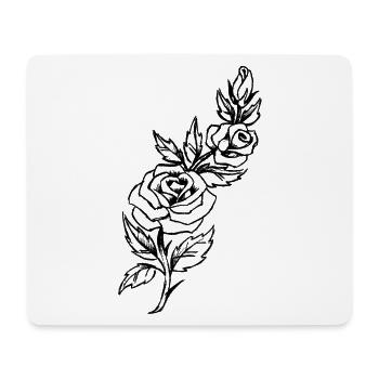 Vigne rose - Tapis de souris (format paysage) - blanc - Devant