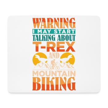 VTT VTT Vélo T Rex Dino - Tapis de souris (format paysage) - blanc - Devant