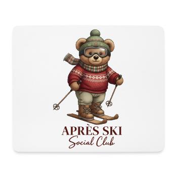 Après Ski Social Club Retro Bear Skiing - Mouse Pad (horizontal) - white - Front