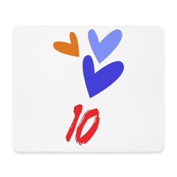 10. 10 YEARS. 10th ANNIVERSARY. 10 YEAR ANNIVERSARY. - Mouse Pad (horizontal) - white - Front