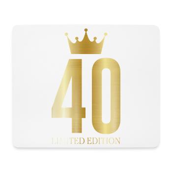 40e anniversaire Édition Limitée Crown - Tapis de souris (format paysage) - blanc - Devant
