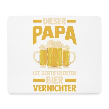 Bier Vater Vatertag Papa - Mousepad (Querformat) - Weiß - Vorne