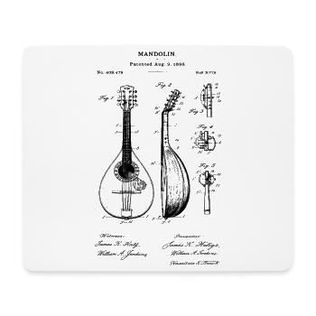 Mandolinen-Vintage-Bauplan - Mousepad (Querformat) - Weiß - Vorne