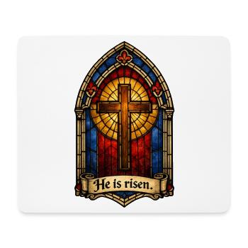  He Is Risen - Mousepad (Querformat) - Weiß - Vorne