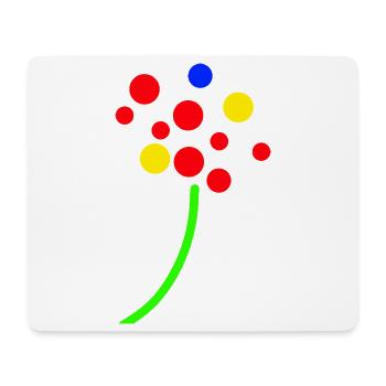 Konfetti Neon Blumenstrauß - Mousepad (Querformat) - Weiß - Vorne