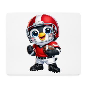 Süßer Pinguin Footballspieler American Football  - Mousepad (Querformat) - Weiß - Vorne