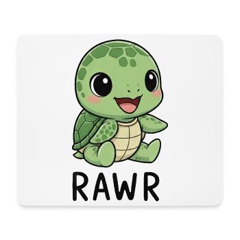 Mignon, dessin animé Tortue Monstre Rawr Drôle - Tapis de souris (format paysage) - blanc - Devant