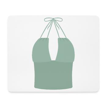 Mint Halter Bikini Top - Mouse Pad (horizontal) - white - Front