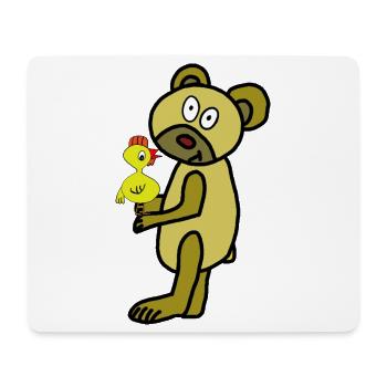 Teddy Pâques Poulet Enfant Enfant - Tapis de souris (format paysage) - blanc - Devant