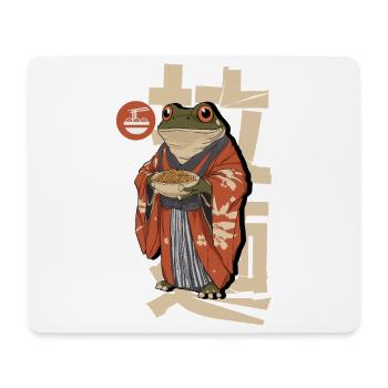 Des grenouilles mangeant des ramen - Tapis de souris (format paysage) - blanc - Devant