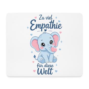 Empathie Elefant Geschenk - Mousepad (Querformat) - Weiß - Vorne